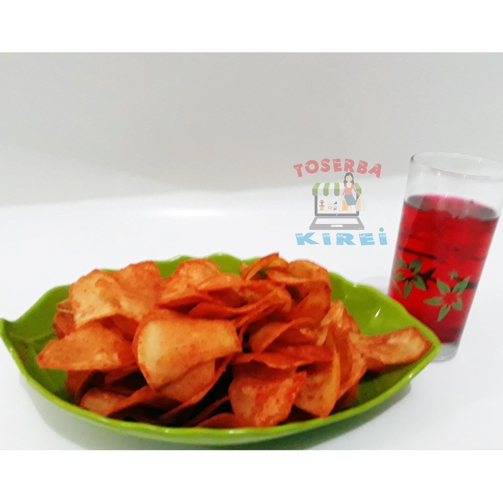 

Promo Snack Cemilan Keripik Singkong pedasl kiloan 1kg Limited