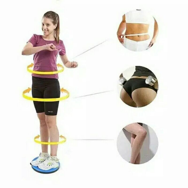 Jogging Trimmer Piring Senam Alat Pengecil Perut Waist Twisting