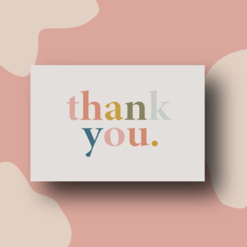 

(BACA DESKRIPI) Thankyou card CUSTOM / print logo/ kart Ucapan/ thank you card/ tag toko