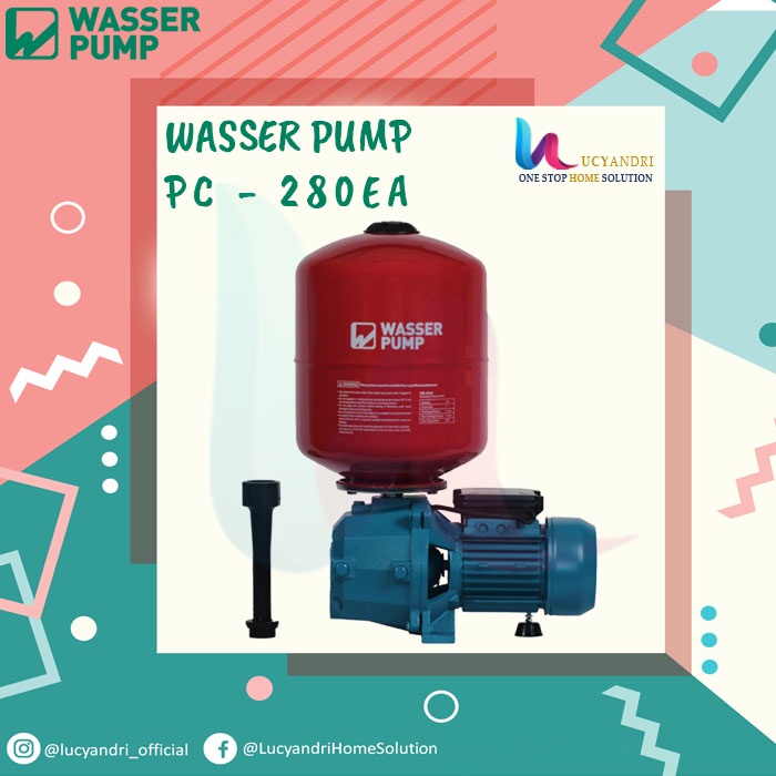 Pompa Sumur Dalam WASSER JET PUMP PC 280 EA 250 WATT DENGAN TABUNG