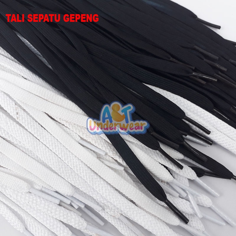 AT349-SEPASANG Tali Sepatu Sekolah/Tali Sepatu Gepeng/Tali Sepatu Bulat