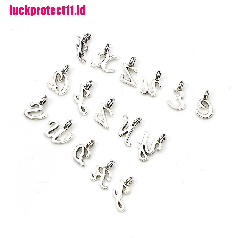 (LUCK) 52pcs / Set Liontin Silver Tibet Bentuk 26 Huruf A-Z Untuk Perhiasan