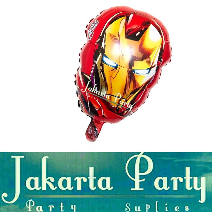 Balon Kepala Iron man / Balon Iron man / Balon Foil Ironman