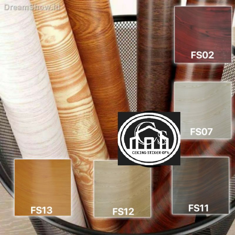 Stiker / Sticker Motif Kayu 120cm x 50cm PVC Sheet Sticker Pelapis Furniture Lemari Meja Taco Sh