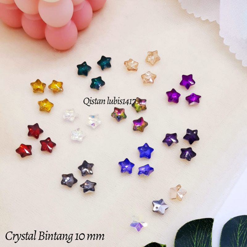 Pendant Crystal ring bintang  1pcs 30mm|Crystal Oval