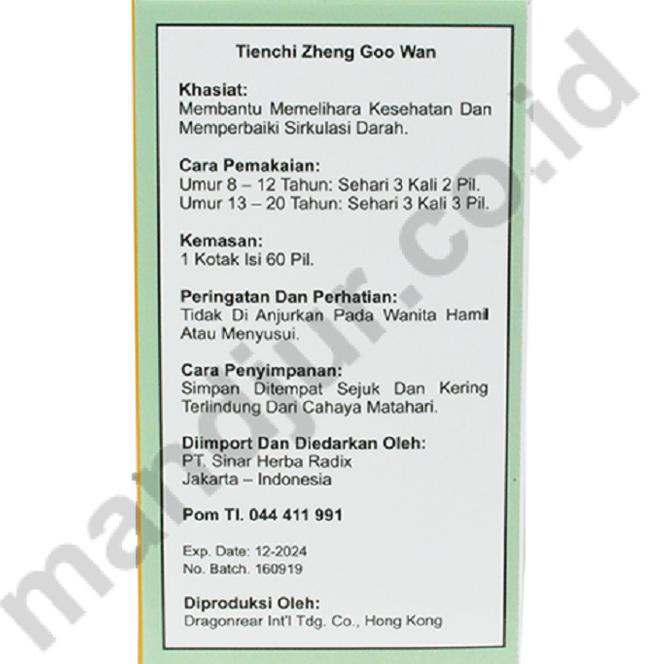 Terlaris Tienchi Zheng Goo Wan