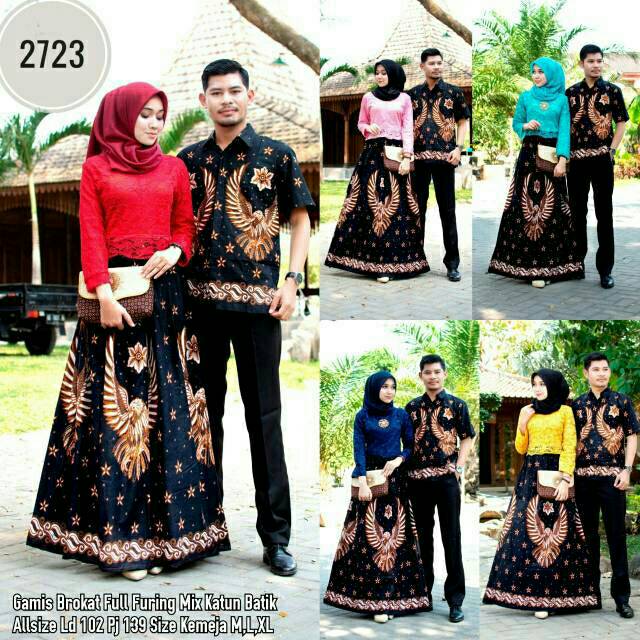 KEBAYA BRUKAT GARUDA - Kebaya modern gamis syari gamis muslim busana muslim batik couple 2732