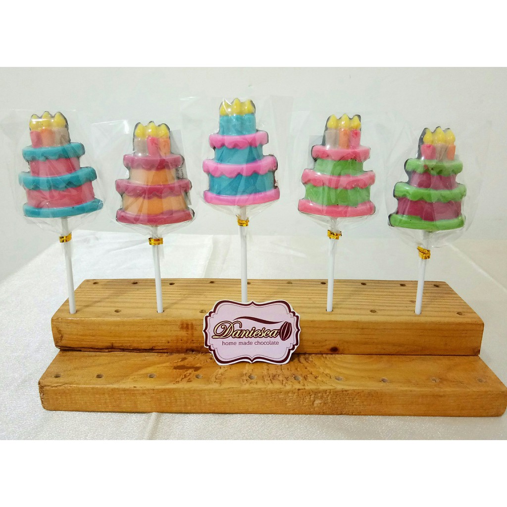 

.coklat stick - lollipop bentuk cake susun coklat karakter lucu unik enak (ds bgr)