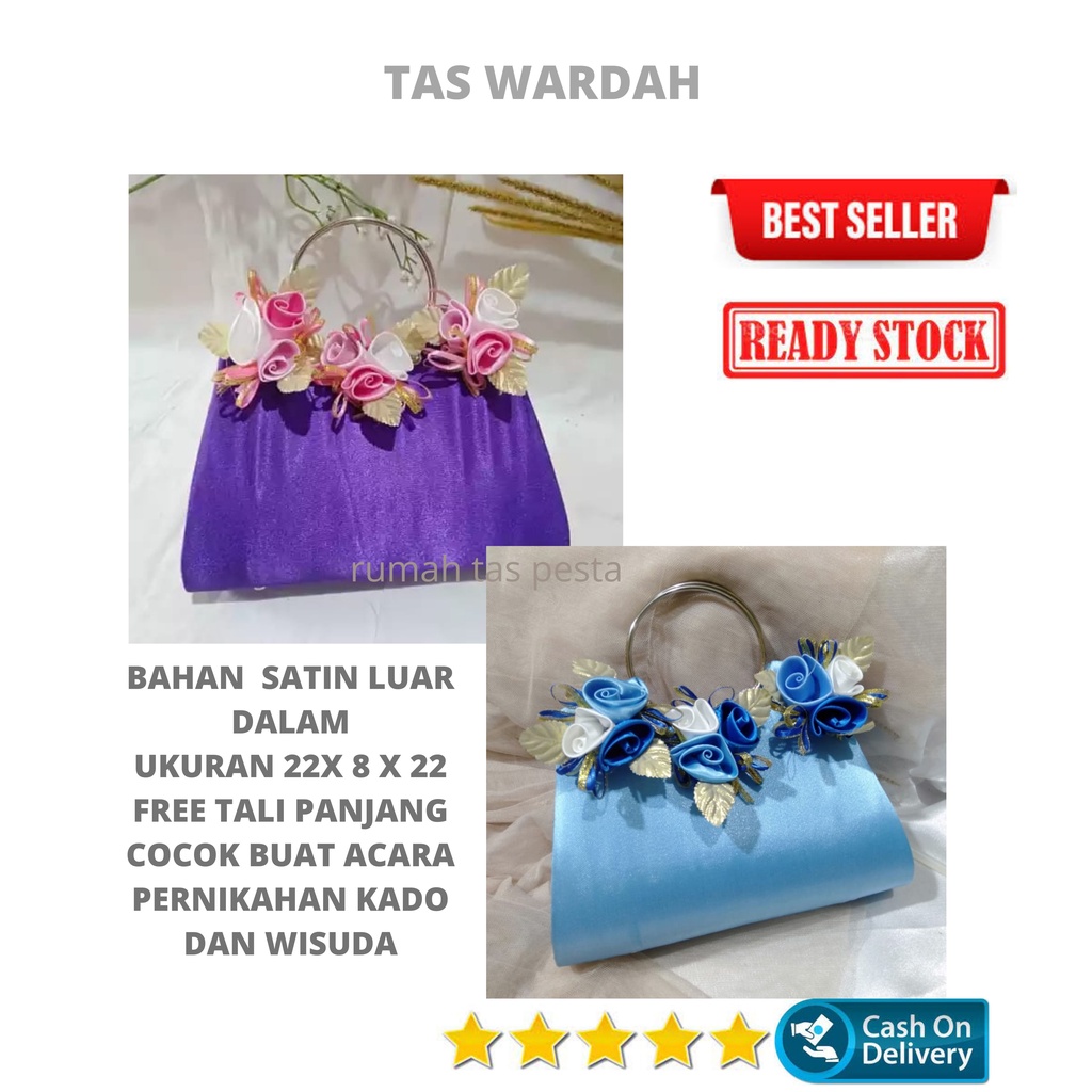 TAS PESTA WARDAH MODEL CLUTCHES DAN SELEMPANG BAHAN SATIN HALUS TERMURAH BISA COD BEST SELLER LEBIH HEMAT BELI 2 SATU ONGKIR