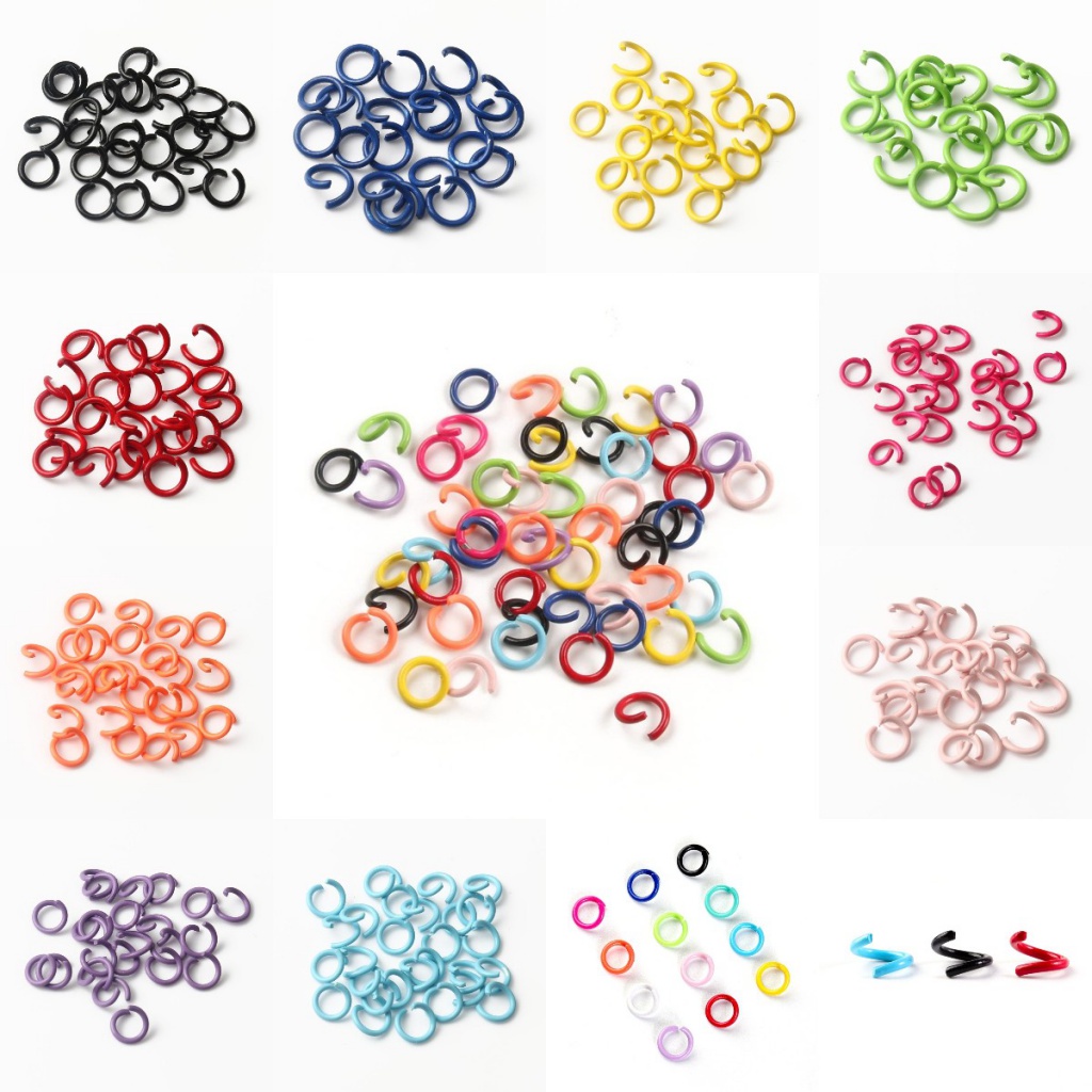 100pcs / lot Cincin Konektor Bahan metal Ukuran 1.2x8mm Untuk Membuat Perhiasan DIY