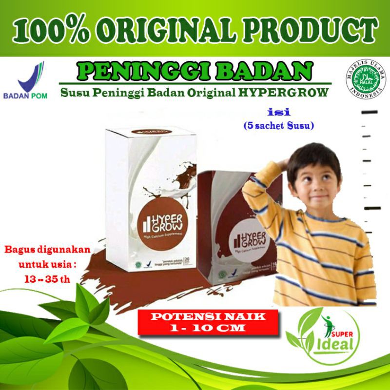 

HYPERGROW | Peninggi Badan | 13-35th | TERBUKTI AMPUH | 5susu | ORIGINAL