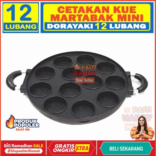 CETAKAN MARTABAK MINI CETAKAN DORAYAKI CETAKAN KUE LUBANG 12 CETAKAN MARTABAK MINI HAPPY CALL