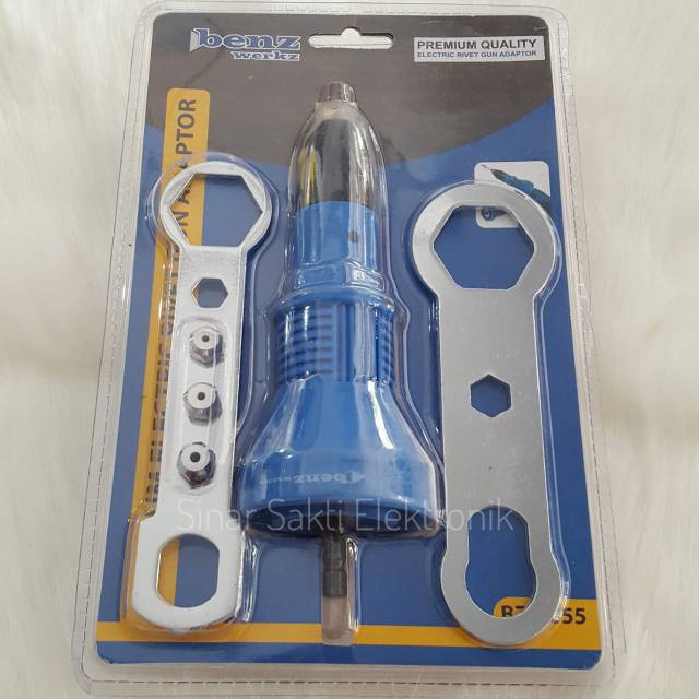 Electric Rivet Gun tools adapter untuk bor listrik cordless / auto rivet adapter Benz