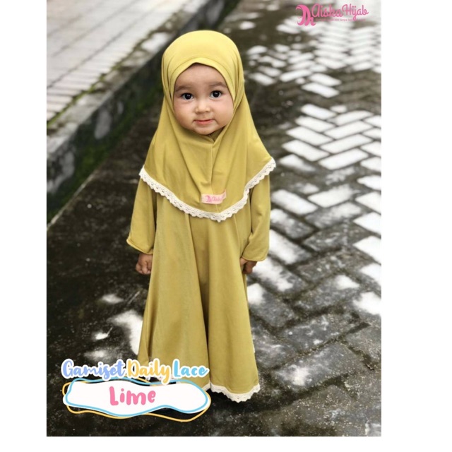 GAMIS ANAK AISKA HIJAB LIME