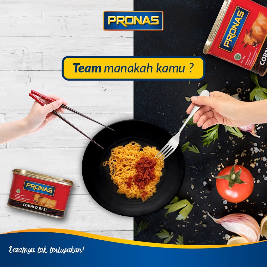 Pronas Kornet Daging Sapi Beef Kaleng 340 gram gr / 340gr ( Halal )