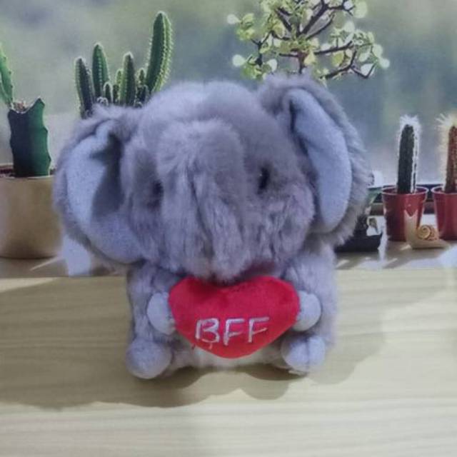 Boneka Gajah love mini