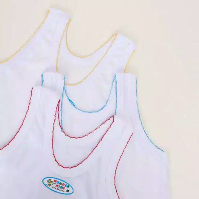 6PCS KAOS DALAM WONDER KIDS / SINGLET WONDER KIDS / SINGLET BAYI KATUN / KAOS KUTANG NECI