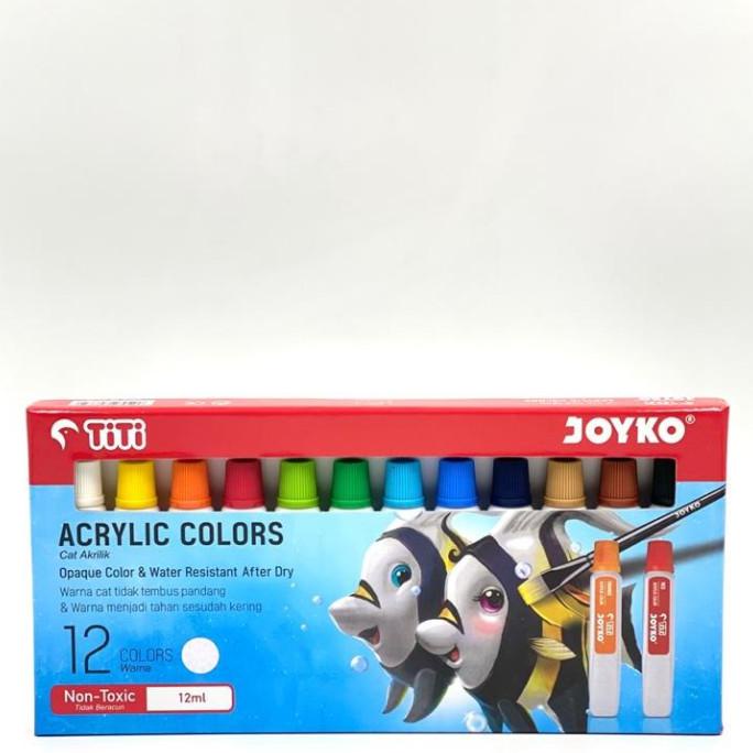 

Best Seller] Acrylic Color / Cat Acrylic / Cat Akrilik Joyko Titi 12 Warna 12Ml
