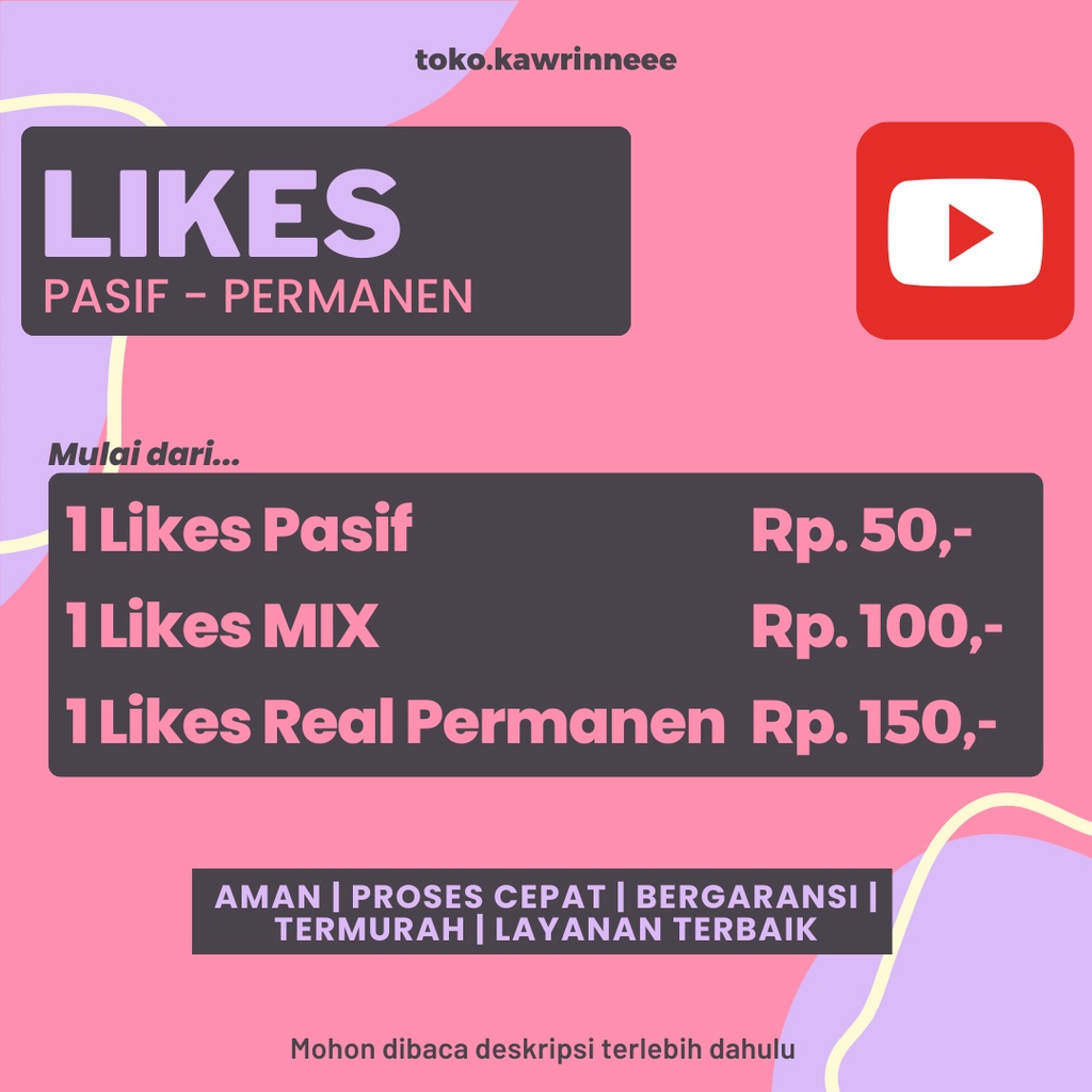 Likes Youtube | Like Youtube Permanen Termurah