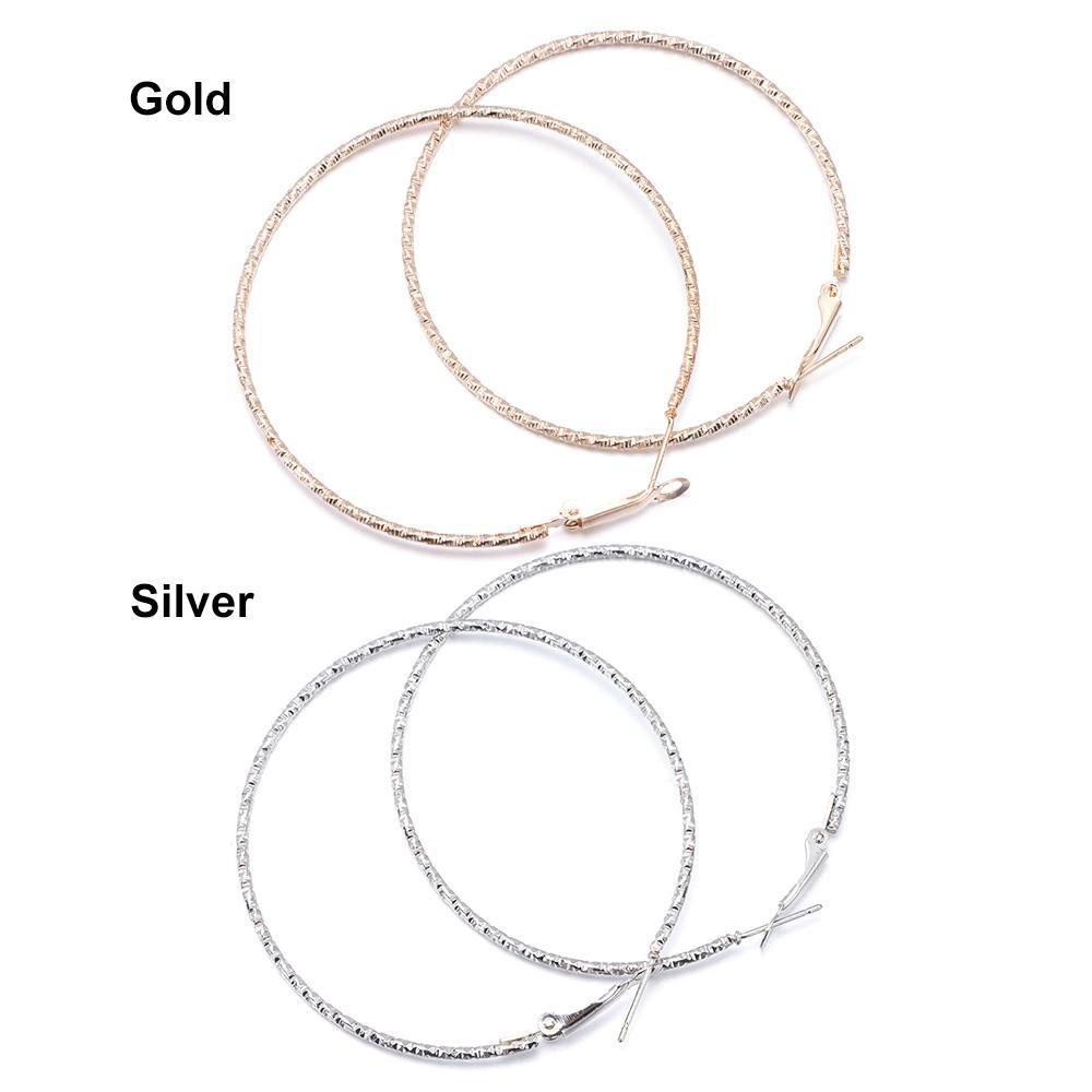 Lily Anting Lingkaran Besar Hadiah Fashion Geometris Shiny Print