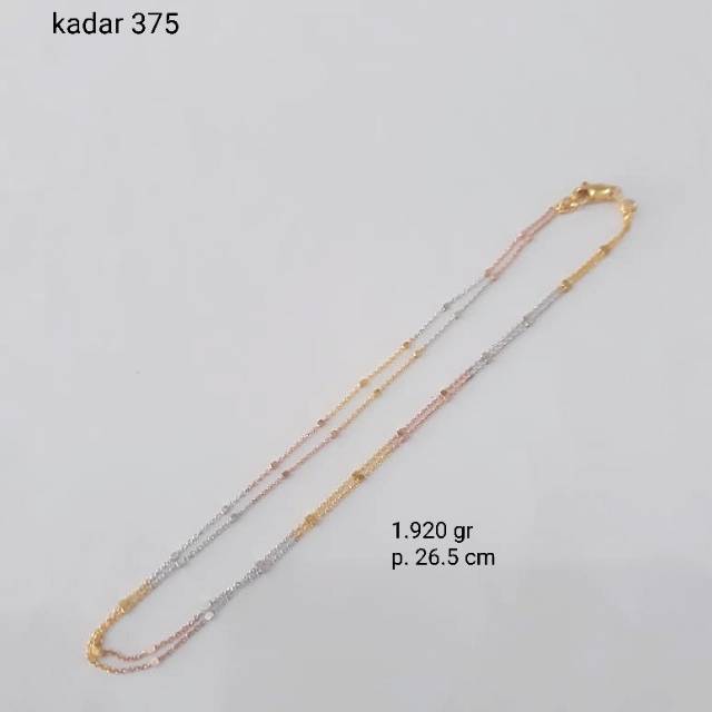 Gelang kaki jedar 3 warna