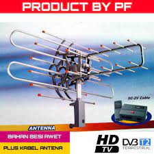 2KG !!! Antena Remote Outdor Tipe 850 &amp; 950 + Kabel &amp; Boster Antena TV Hasil Jernih Rotoating Anttena LED TABUNG DIGITAL Super Peka Gambar Jernih