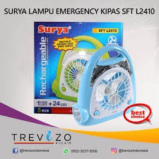 Surya Lampu Emergency Senter + Kipas Fan