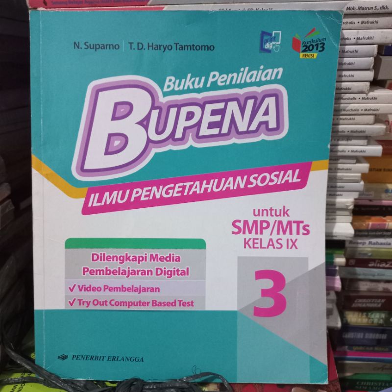 BUKU BEKAS BUPENA IPS SMP KELAS 1 dan 3 ERLANGGA