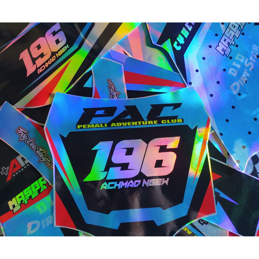 DECAL HOLOGRAM YZ 85 NEW (001) DEKAL STIKER PELANGI STICKER BUNGLON BEBEK MODIF 2016 2017 2018 2019 