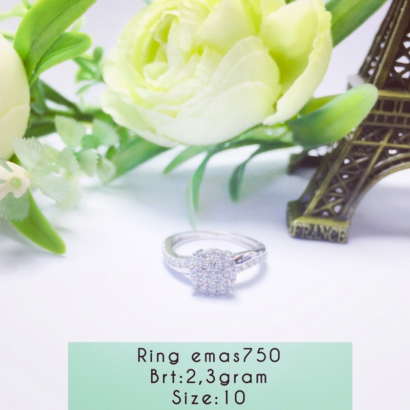 cincin emas750 75% 18k Terbaru