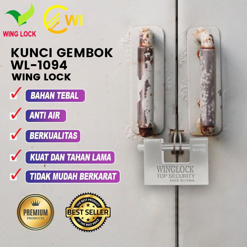 Gembok Wing Lock &quot;30mm&quot; Long Gembok Winglock, Gembok 94mm, gembok 70mm