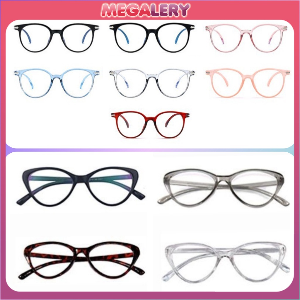 kacamata Anti Radiasi Fashion Wanita Pria Frame Ringan Korea Design Lensa Transparan Anti UV MG