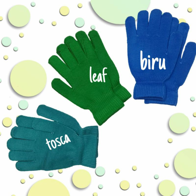 Sarung Tangan Rajut Polos Tanpa Anti Slip