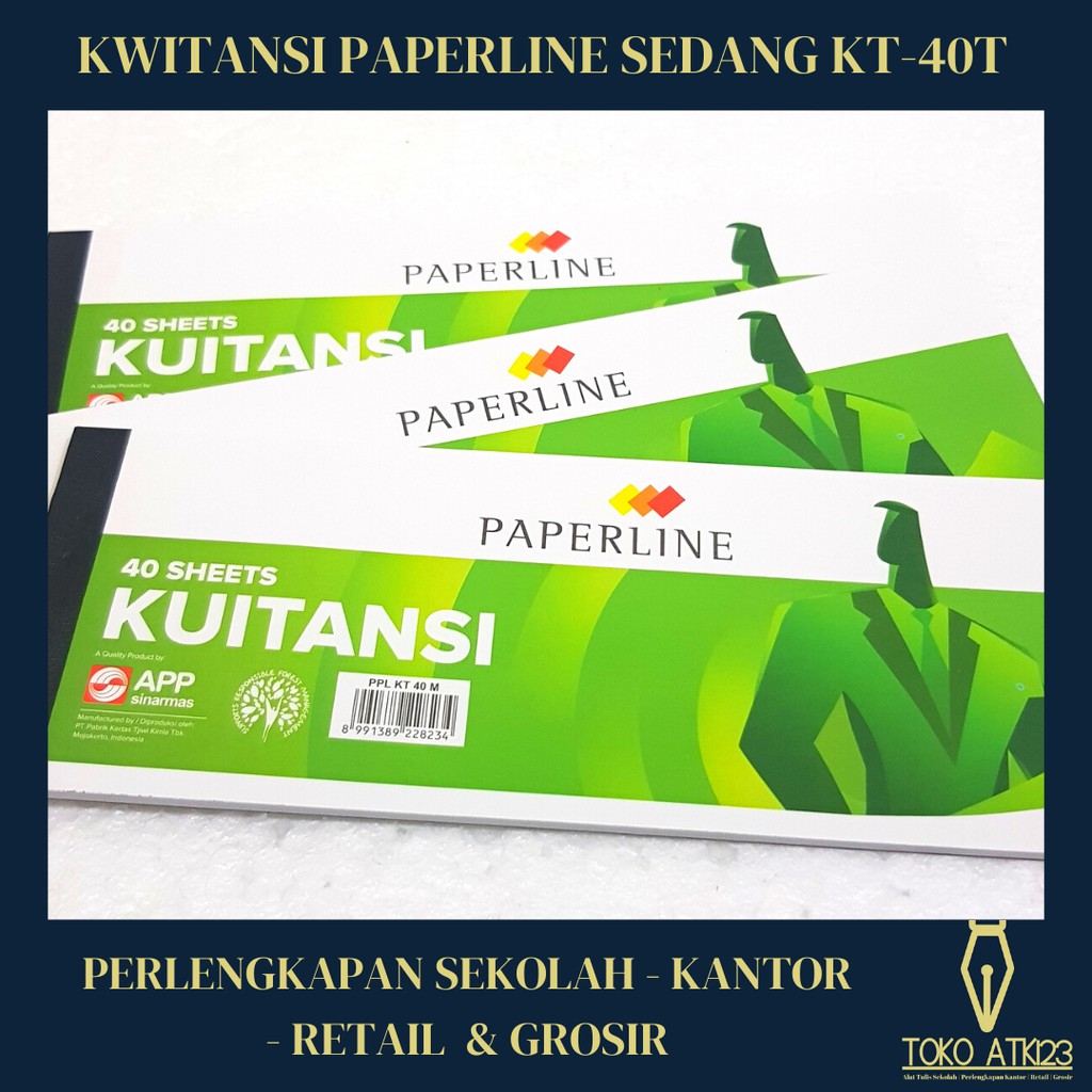 Buku Kwitansi Tanggung Merk Paperline / Kuitansi / Isi 40 Lembar