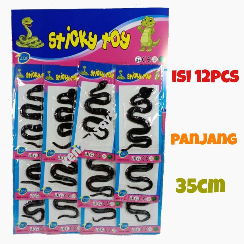 Grosir Mainan Ular Sticky Jelly - Mainan Ular Hitam - Sticky Toy