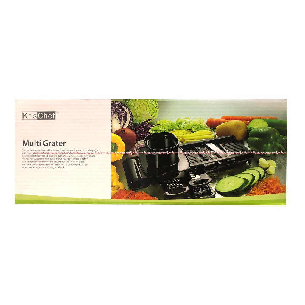 Krischef Multi Grater Alat Pemotong Buah Sayur Pemotong Slinding Parutan &amp; Pengiris Serbaguna Kris Chef Multiporse