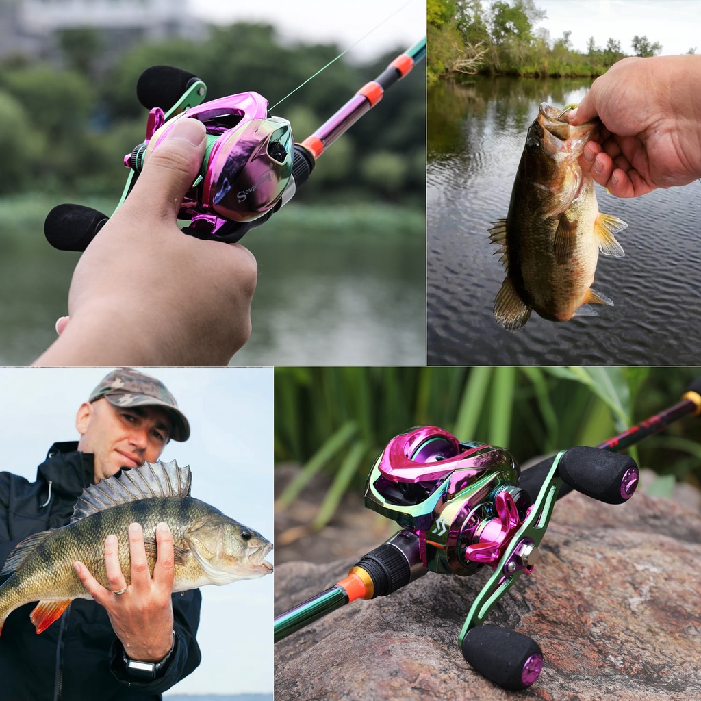 Reel Pancing Casting Fishing Reel Max Drag Full Metal Spool Reel 12 + 1 Ball Bearings 7.2: 1 Rasio Roda Gigi Kanan Kiri Handle Knob Pegangan EVA Air Asin Gulungan Pancing Air Tawar Gear Tackle Outdoor Gulungan Pancing