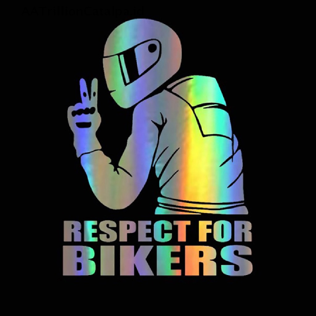 Aa Stiker 3D Motif Tulisan Trillioncatalpa Respect Biker Untuk Dekorasi Mobilmotor