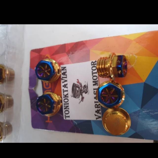 Tutup oli mesin heng twotone untuk motor matic yamaha honda vario mio beat mio j soul gt dll