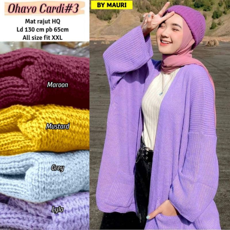 Ohayo kardigan rajut tebal oversized / knit outer premium oversize