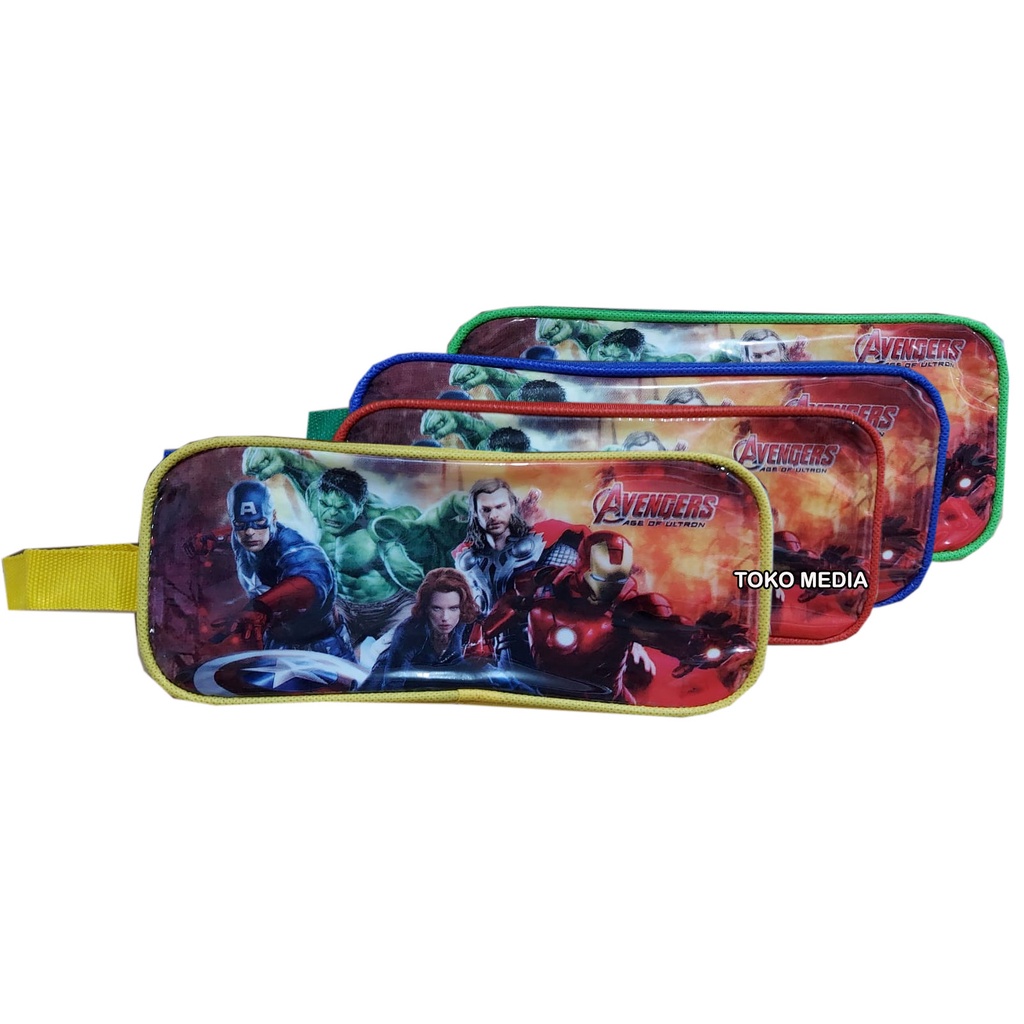 BEST SELLER!! Tempat Pensil Karakter Bahan Tebal Batman Spiderman dll (Boys Series)-AVENGERS