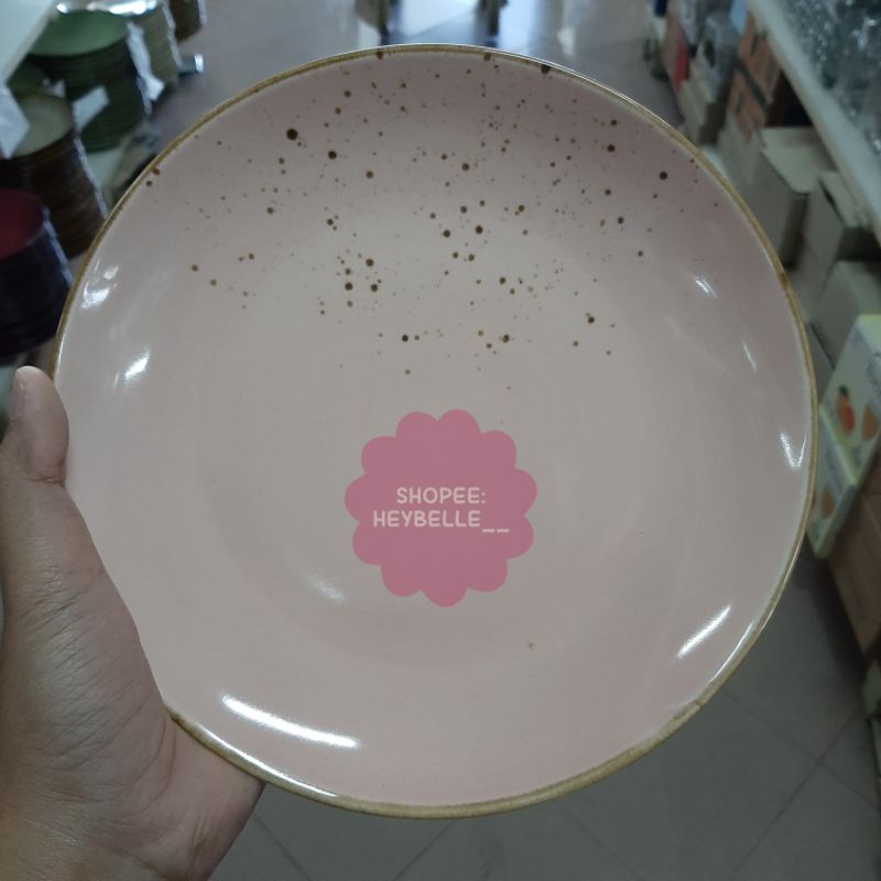 SALAD PLATE PINK ROSE RUSTIC MERK SANGO CONVENTRY/PIRING LUCU/PIRING RUSTIC/PIRING GEMES