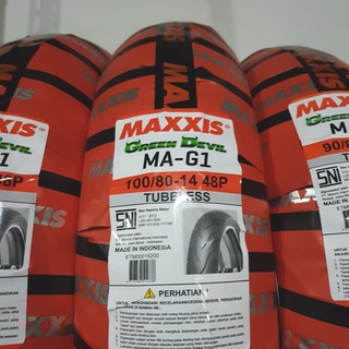 Paket Ban Motor Matic MAXXIS  GREENDEVIL MA G1 90 80 