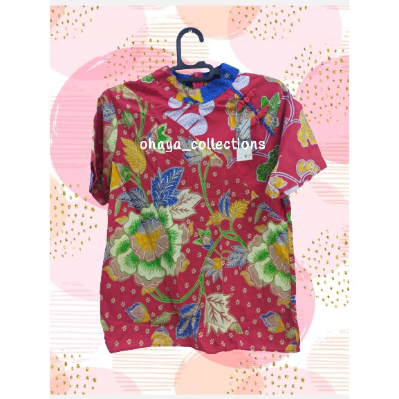 Atasan Batik Wanita Kerah Shanghay