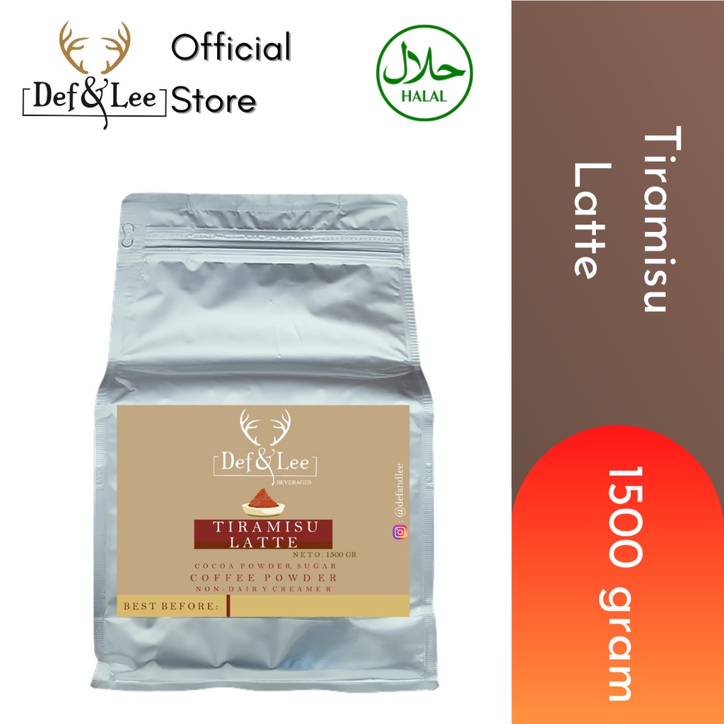 

Tiramisu Latte Powder - Def & Lee 1000 gram Bubuk Tiramisu Siap Seduh