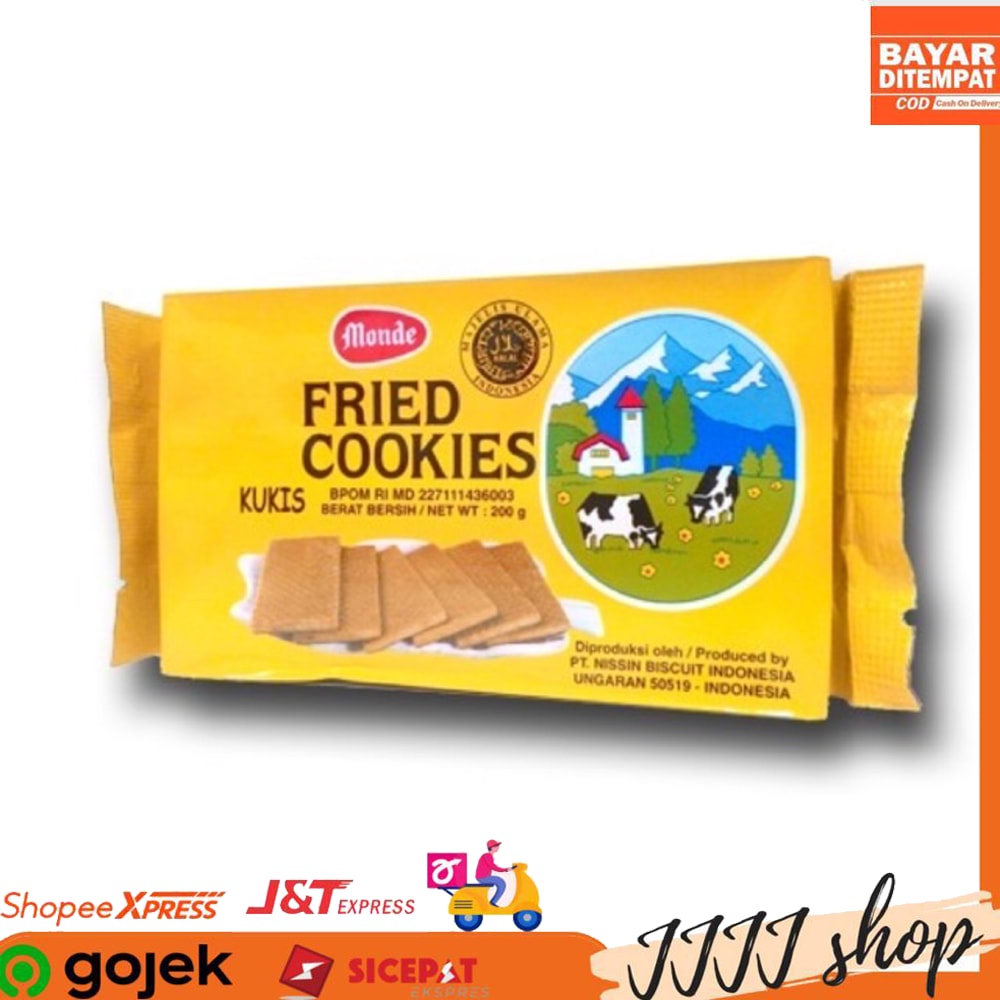 

Monde Fried Cookies Biskuit Cemilan Snack 200 gr