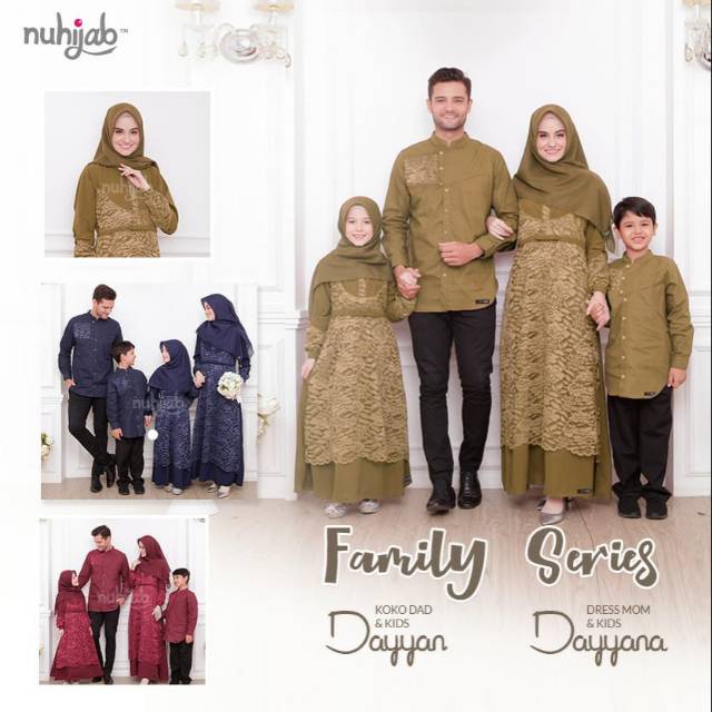 Sarimbit Brukat Original Family Series Koko Dayyan by Nuhijab|Dress Dayyana|Family Mocca|Koko Couple