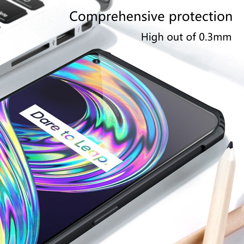 (PROMO PAKET)  3in1 Case REALME 8 / REALME 8 PRO (4G) Hard Case Dan Tempered Glass  FREE Skin Carbon Handphone