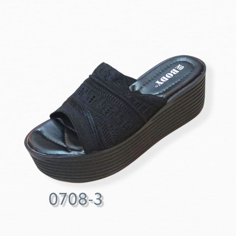 SANDAL WEDGES IMPORT WANITA NO BODY 0708-3