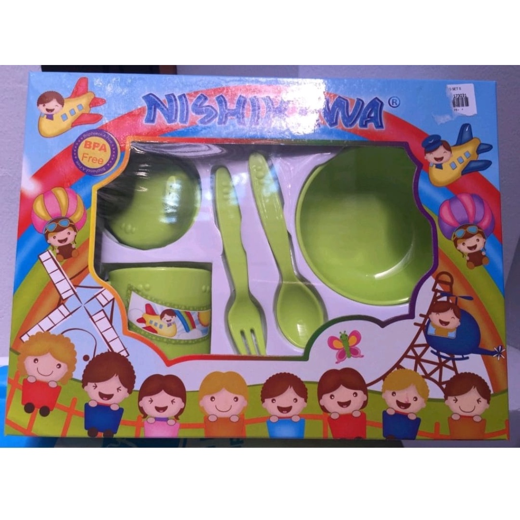 FEEDING SET NISHIKAWA KECIL TEMPAT MAKAN BAYI KECIL ALAT MAKAN BAYI KADO BAYI MURAH (pekingaman)